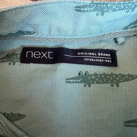 Next Alligator Mandarin Collar Shirt 5-6 - Picture 6 of 8